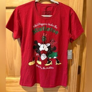 Disney Parks 2019 "Mickey's Very Merry Christmas Party" T-Shirt Red Size L NWT